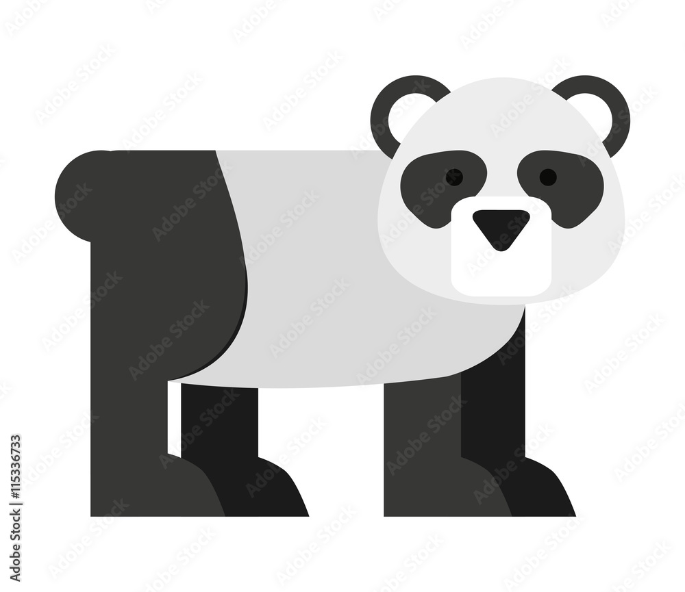 Obraz premium cute panda isolated icon design