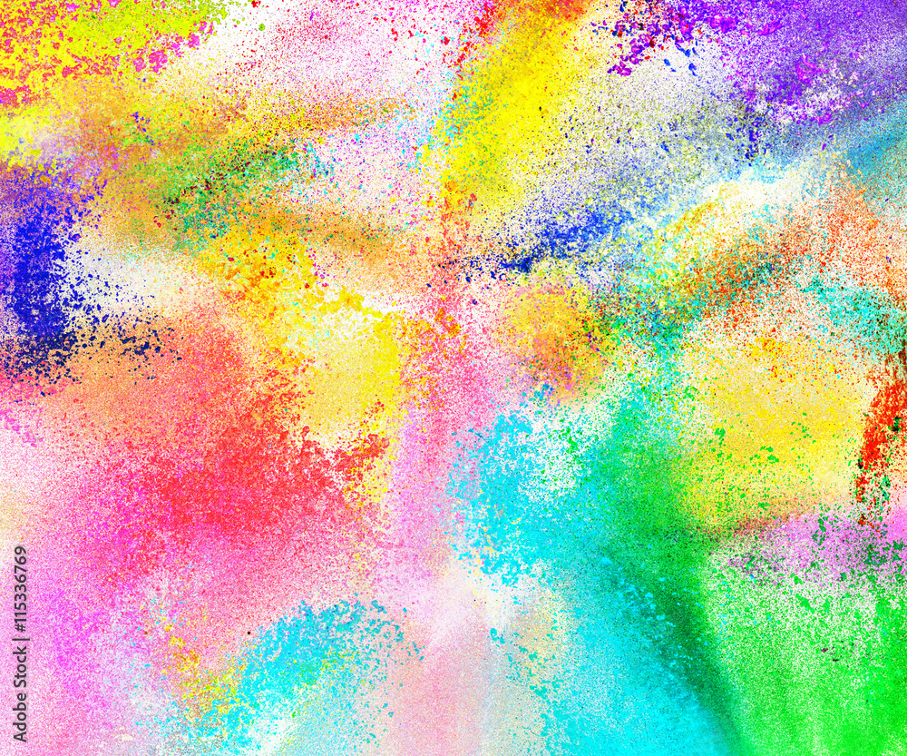 Abstract colored powder background