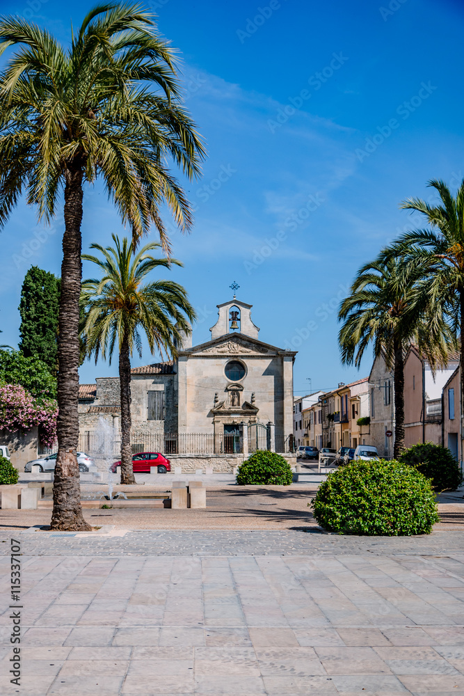 Chapelle des Pénitents Gris de la cité lacustre de Aigues-Mortes 