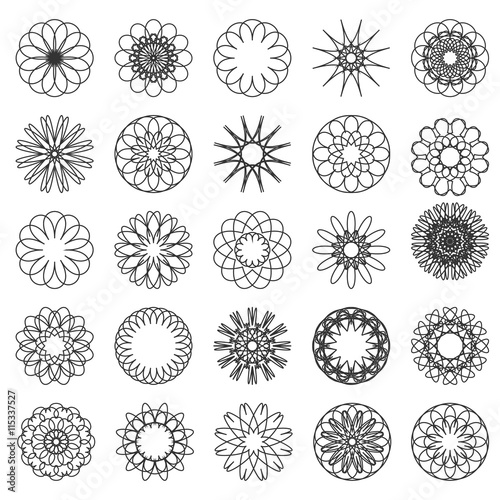 Set of simple mandalas