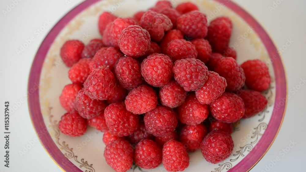 Shooting of raspberry.	Summer berries.