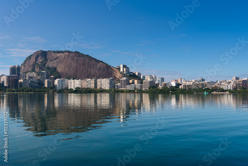 View of Rodrigo de Freitas Lagoon in Rio de Janeiro