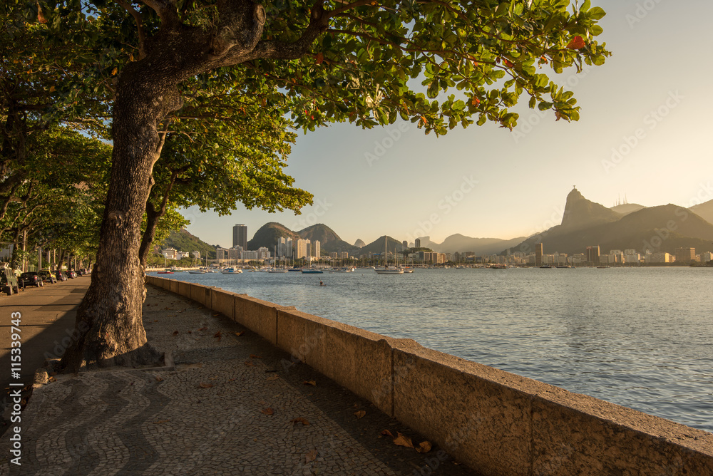Idyllic View of Urca Neighborhood of Rio de Janeiro by Sunset Idyllic View of Urca Neighborhood of Rio de Janeiro by Sunset
