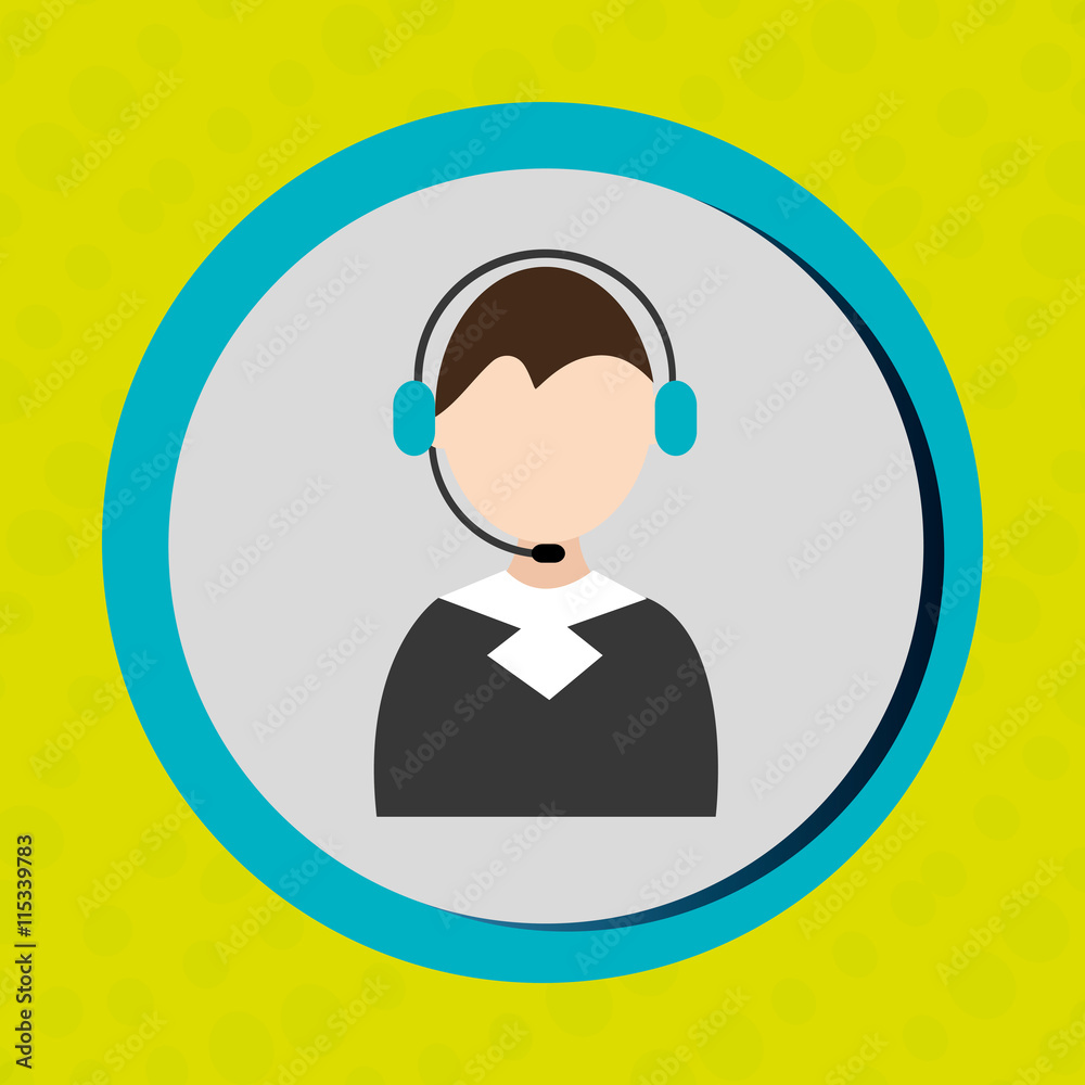 Business internet online ecommerce buy call center isolated, vector illustration
