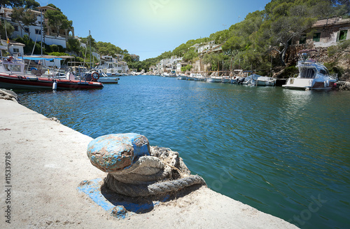 Fisherman village Cala Figuera in Mallorca, Spain photo