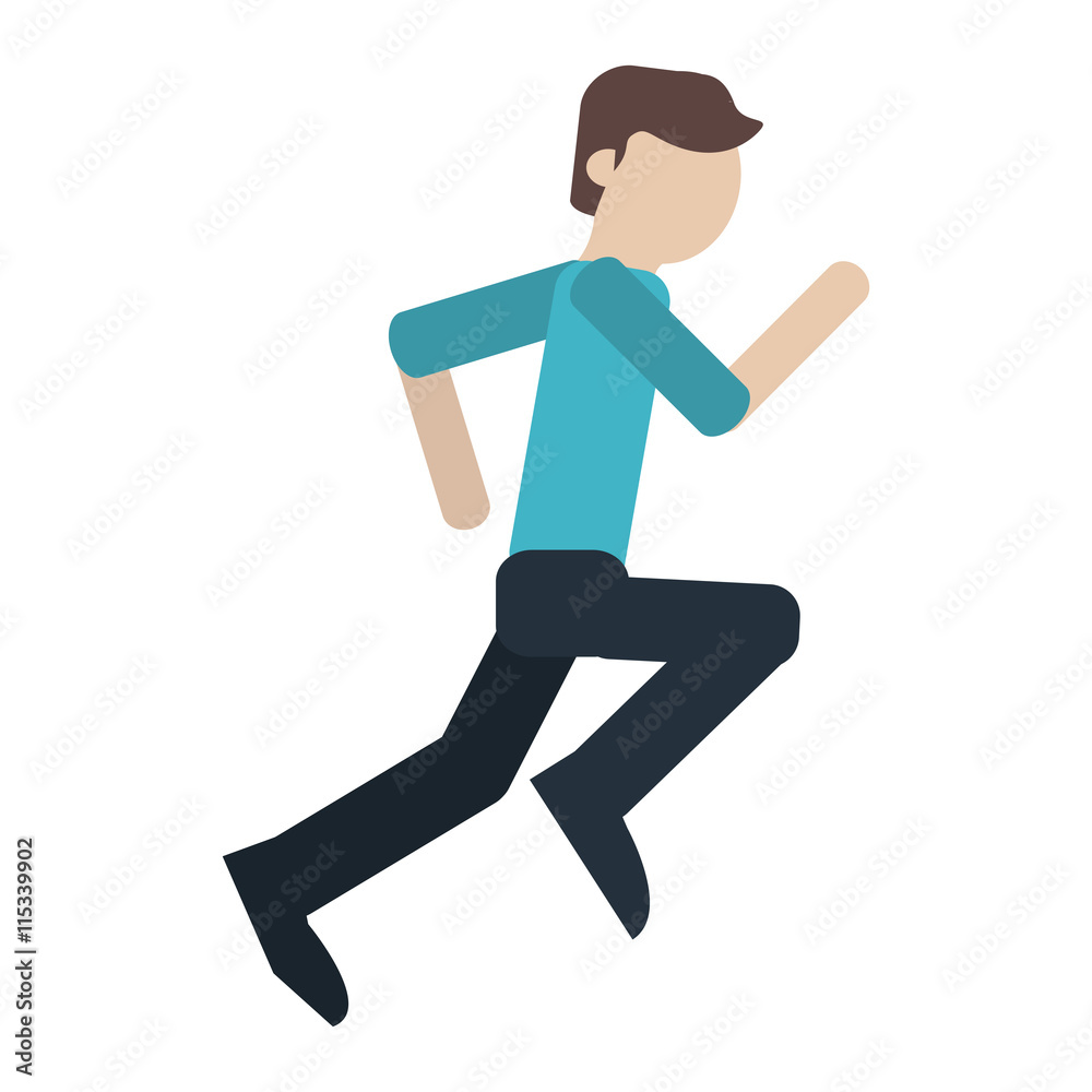 man running people person young isolated vector illustration man running people person young isolated vector illustration