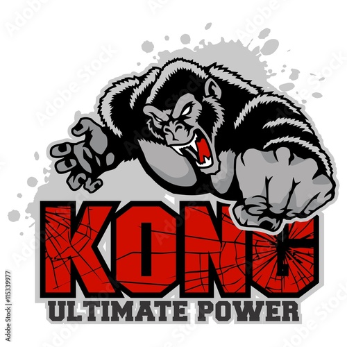 Fist of gorilla mascot