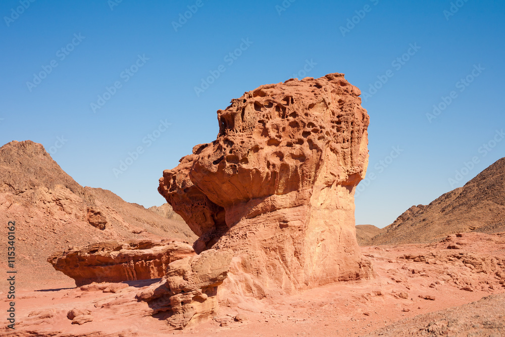 Famous sandstone attractions in Timna park, Israel