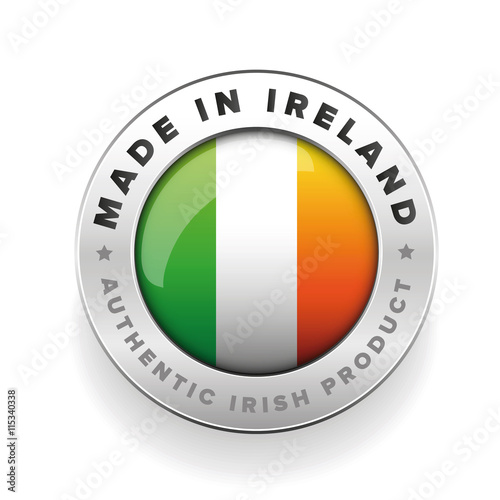 Free Download Made in Ireland button - Authentic irish product - GFXLoad
