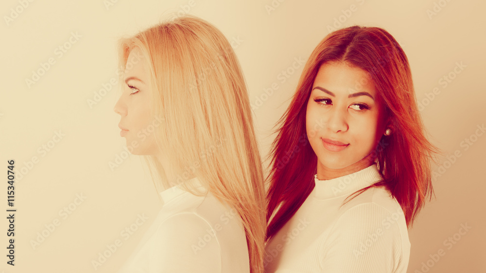 Blonde and girl together. Blonde and girl together.