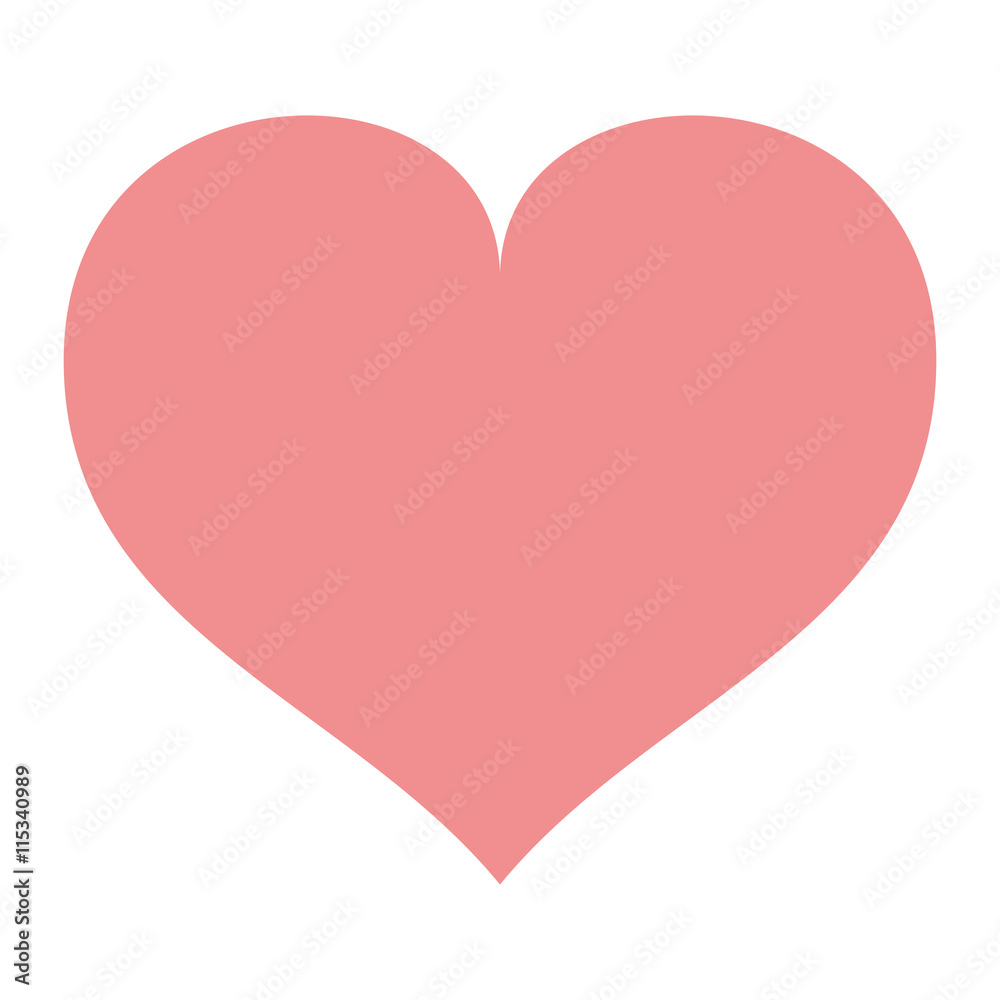 love heart shape romantic icon isolated vector illustration