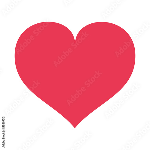 love heart shape romantic icon isolated vector illustration