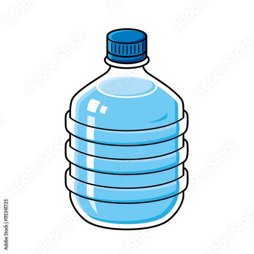 Big water bottle vector icon.