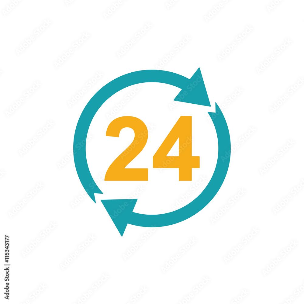 all day open icon on white background all day open icon on white background
