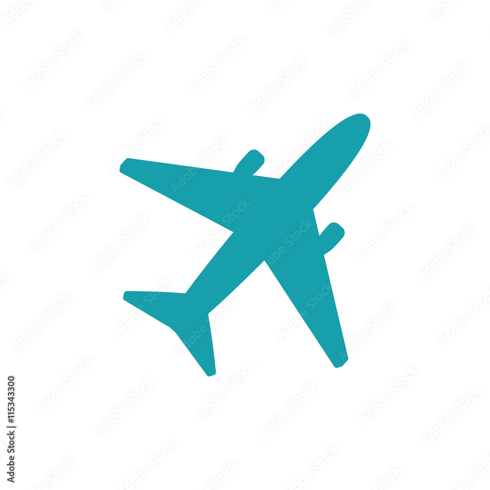 plane icon on white background plane icon on white background