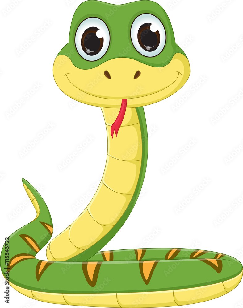 Obraz premium cute snkae cartoon