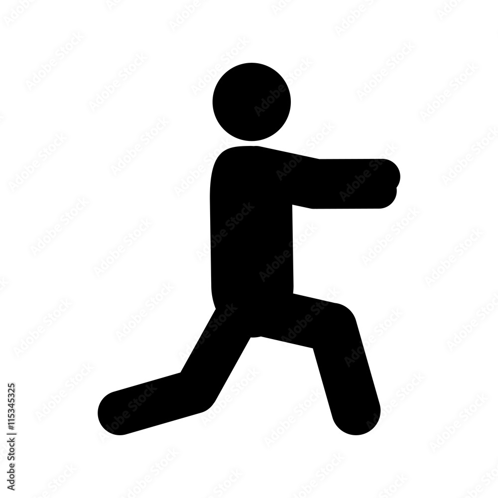 simple flat design person stretching pictogram icon vector illustration simple flat design person stretching pictogram icon vector illustration