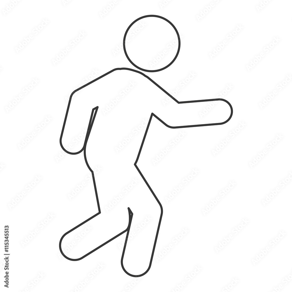 simple flat design running person pictogram icon vector illustration simple flat design running person pictogram icon vector illustration