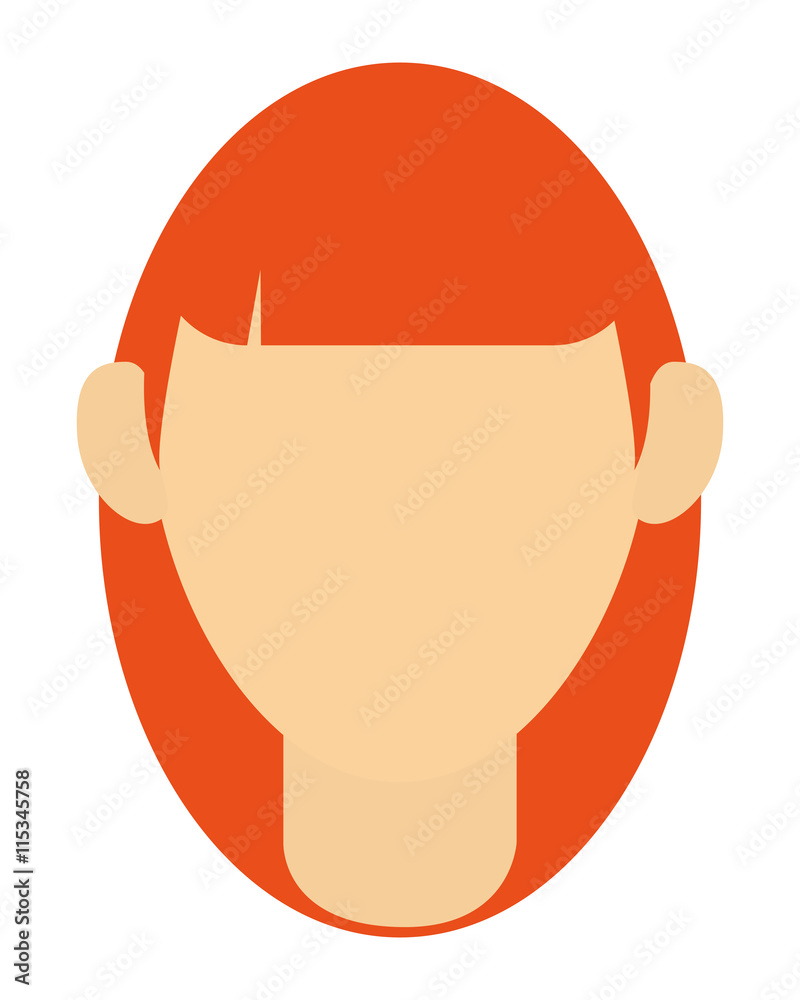 simple flat design faceless woman portrait icon vector illustration simple flat design faceless woman portrait icon vector illustration