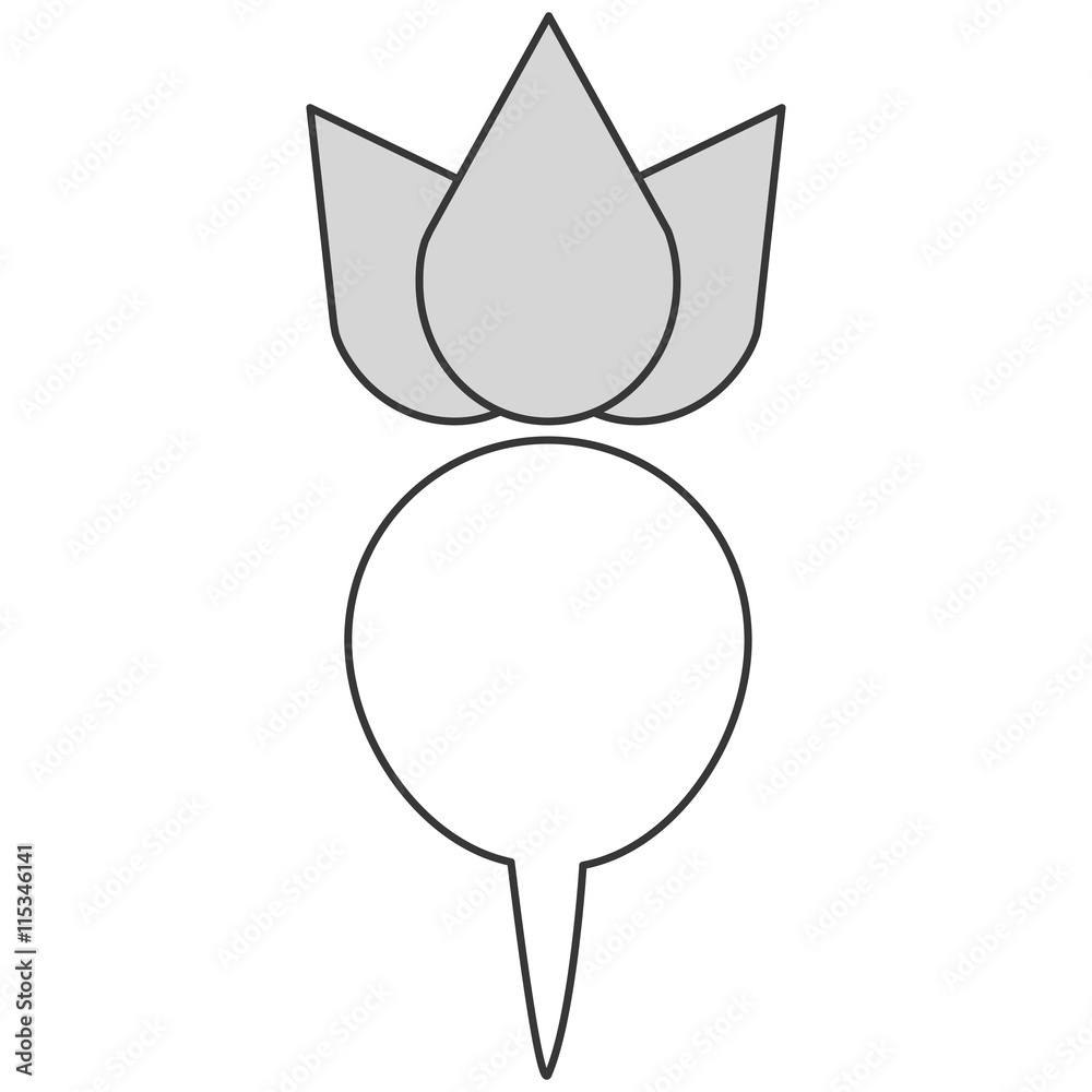 Fototapeta premium simple flat design whole radish icon vector illustration