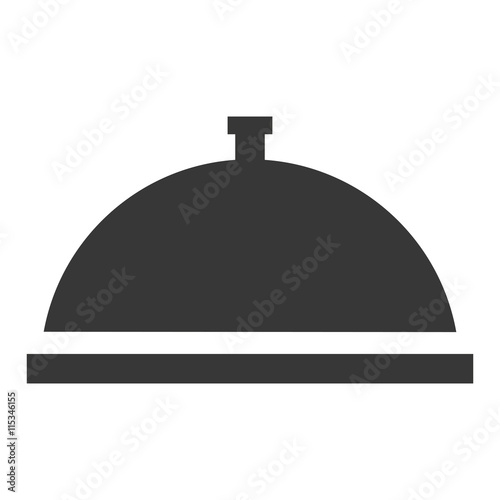 simple flat design dish tray icon vector illustration silhouette