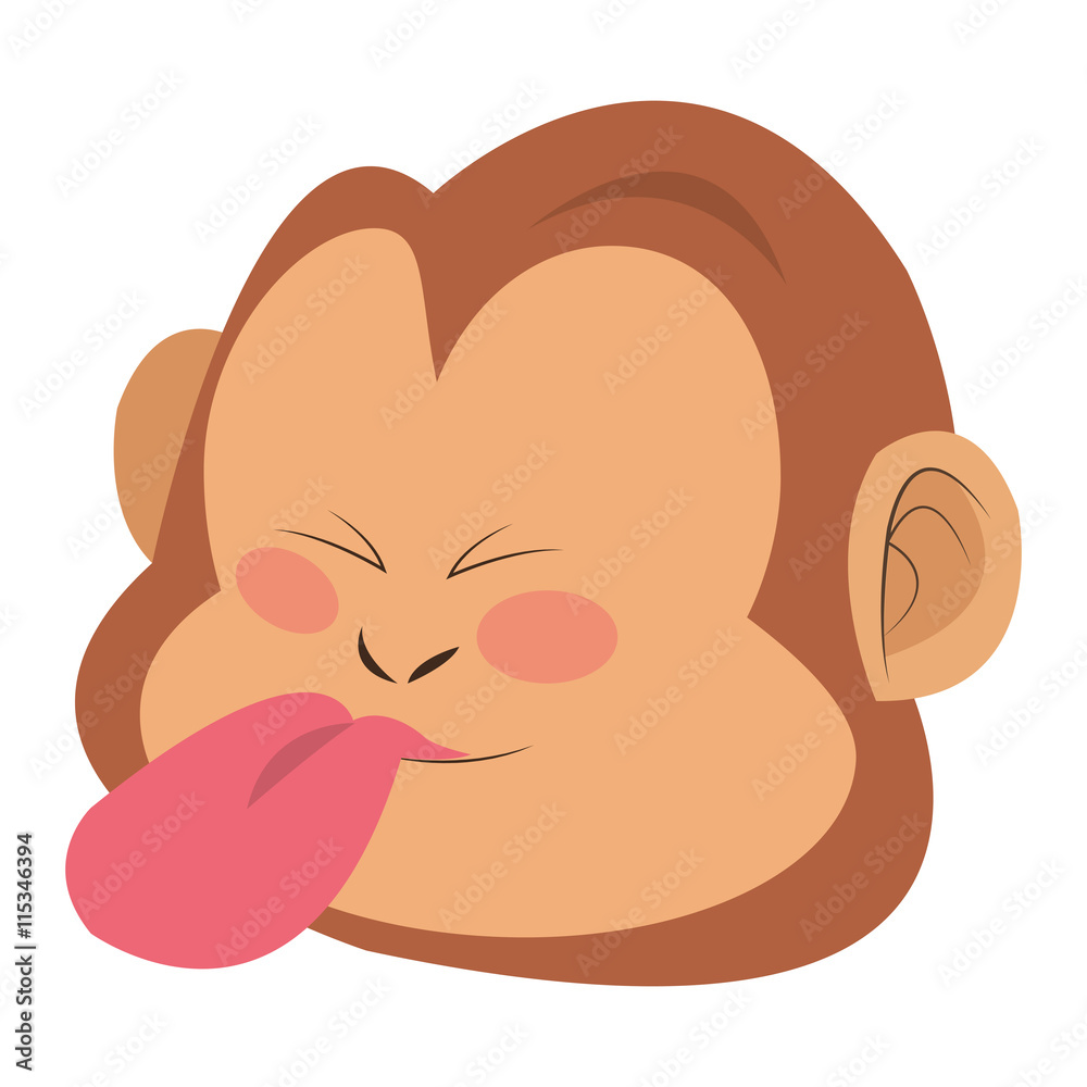 simple flat design monkey cartoon icon vector illustration simple flat design monkey cartoon icon vector illustration