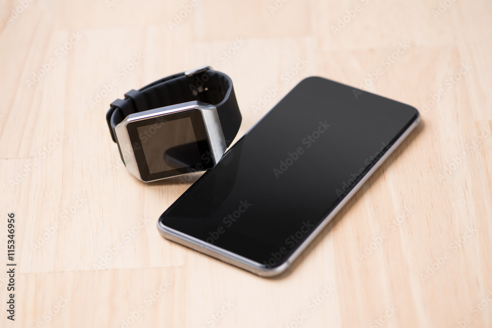 Smart watch on desk Smart watch on desk