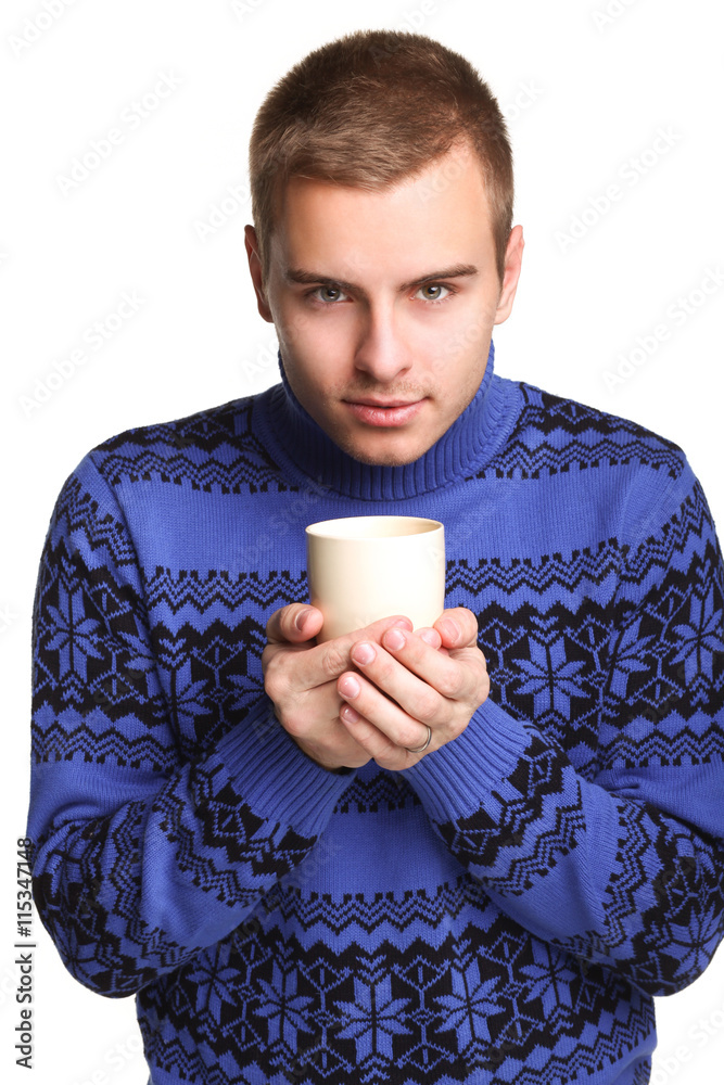 Man with cup