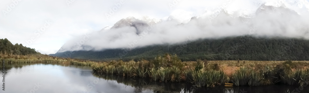 Fototapeta premium Lake with mountains
