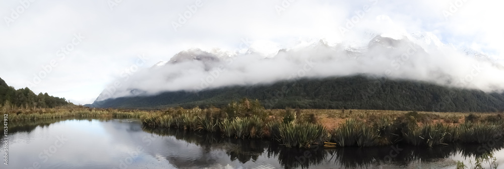 Lake with mountains