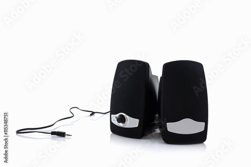 Small computer speakers.