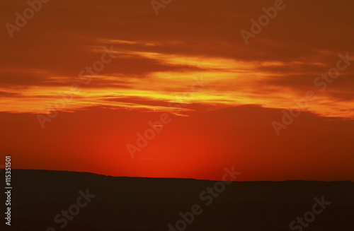 Beautiful sunset with colorful clouds on the sky