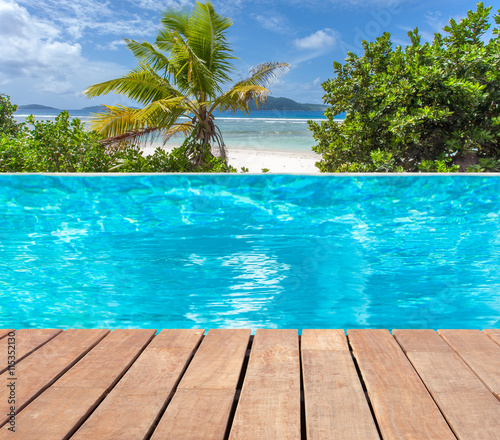 piscine à débordement, Seychelles 