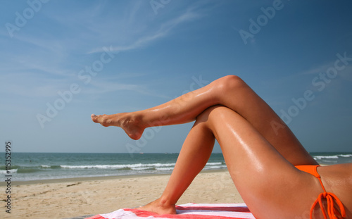 Tanned legs