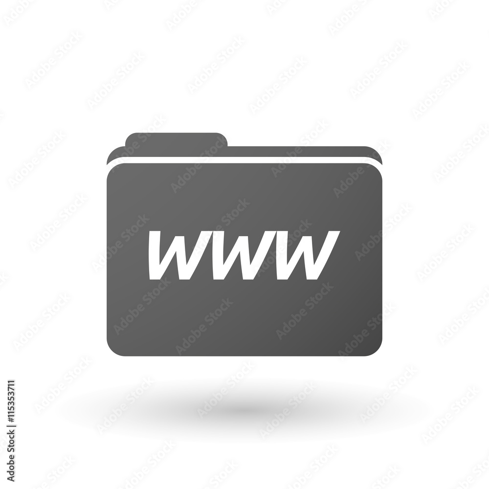 Isolated folder icon with the text WWW Isolated folder icon with the text WWW