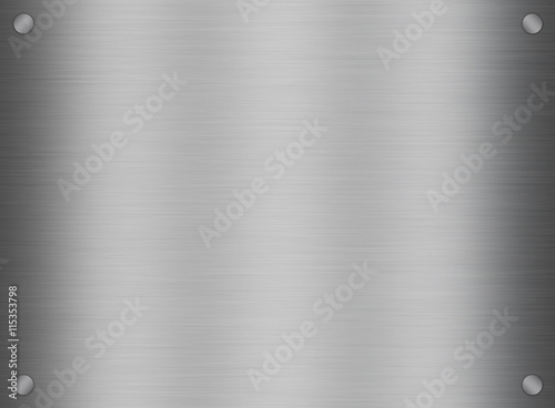 Shiny brushed metal texture background with rivets.