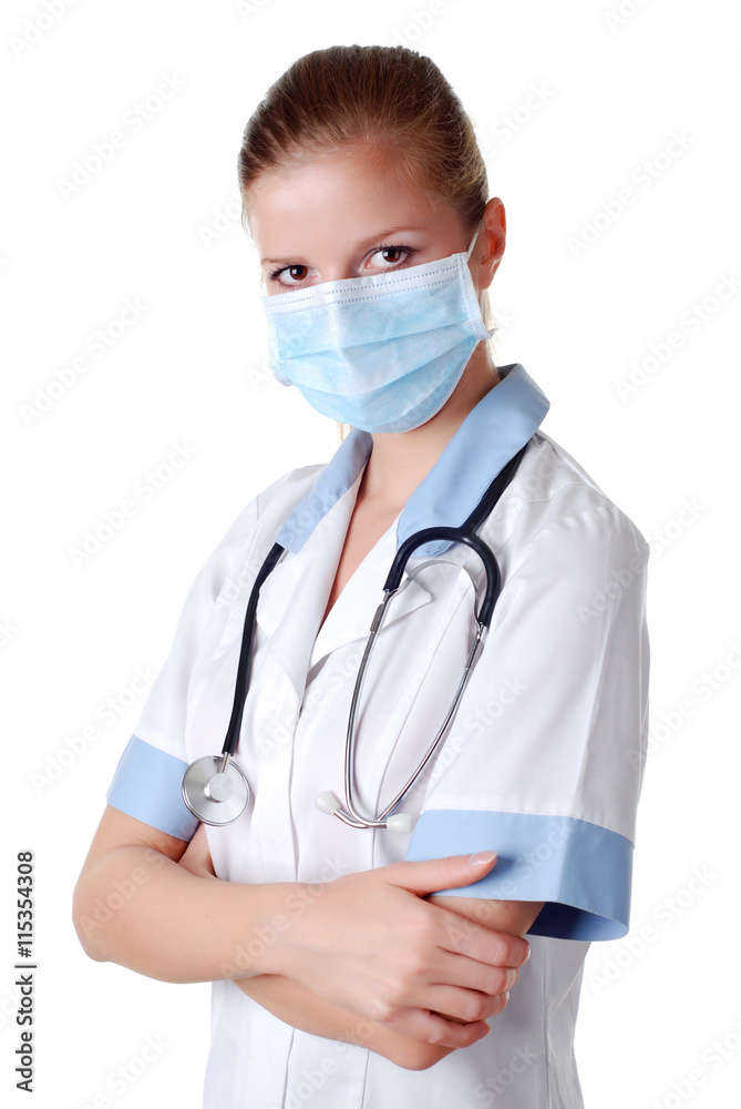 nurse with stethoscope and mask nurse with stethoscope and mask