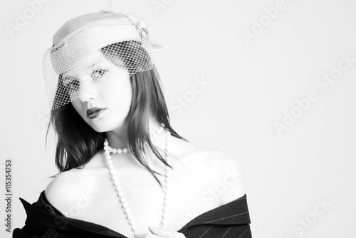 Retro Styled Woman In Hat