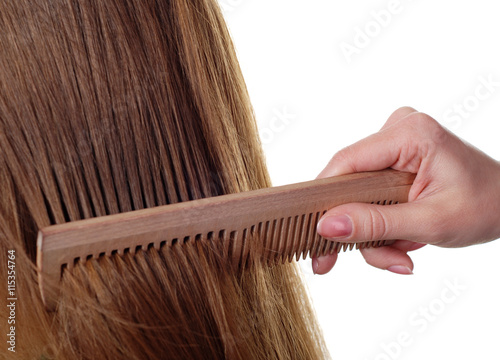 long hair and comb