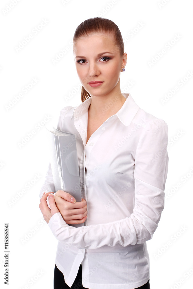 businesswoman with folder