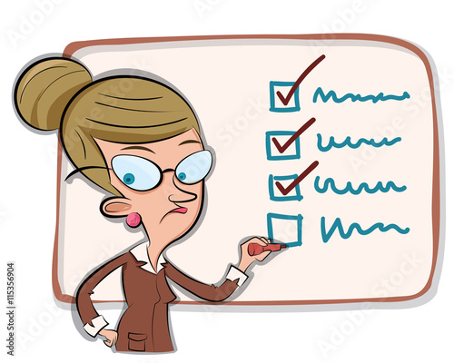 boss with checklist