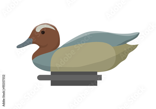 Duck decoy for duck hunting. Vector illustration