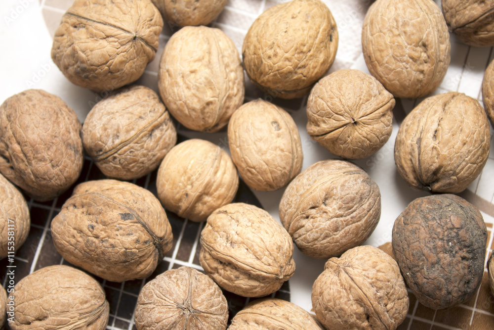 A bunch of walnuts A bunch of walnuts