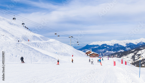 On the slopes of the ski resort of Meribel. France © Nikolai Korzhov