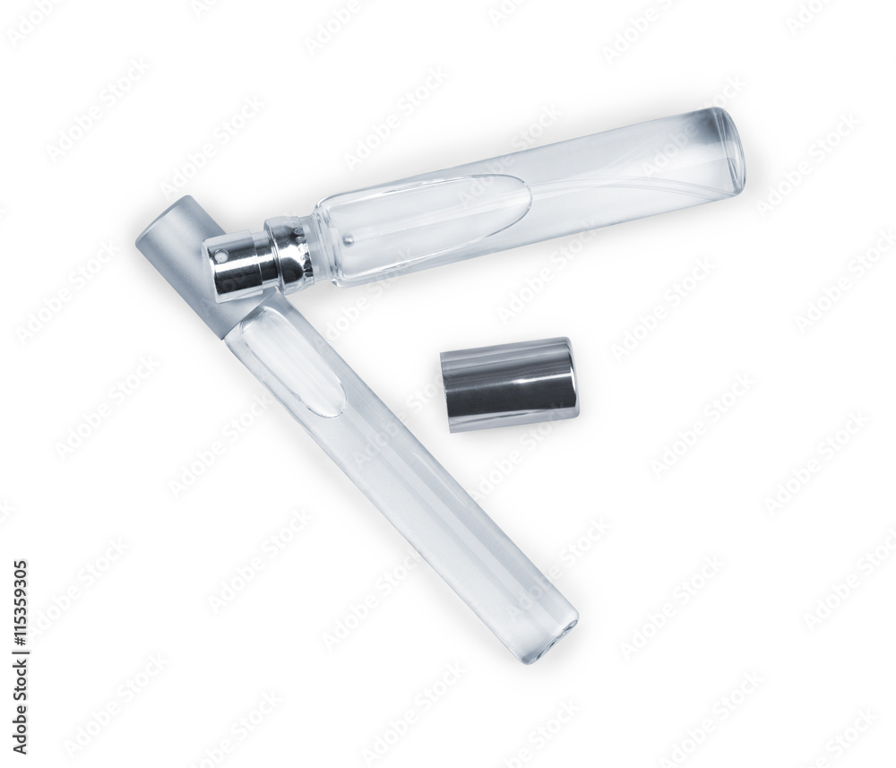 cosmetic spray top view. isolated on white cosmetic spray top view. isolated on white