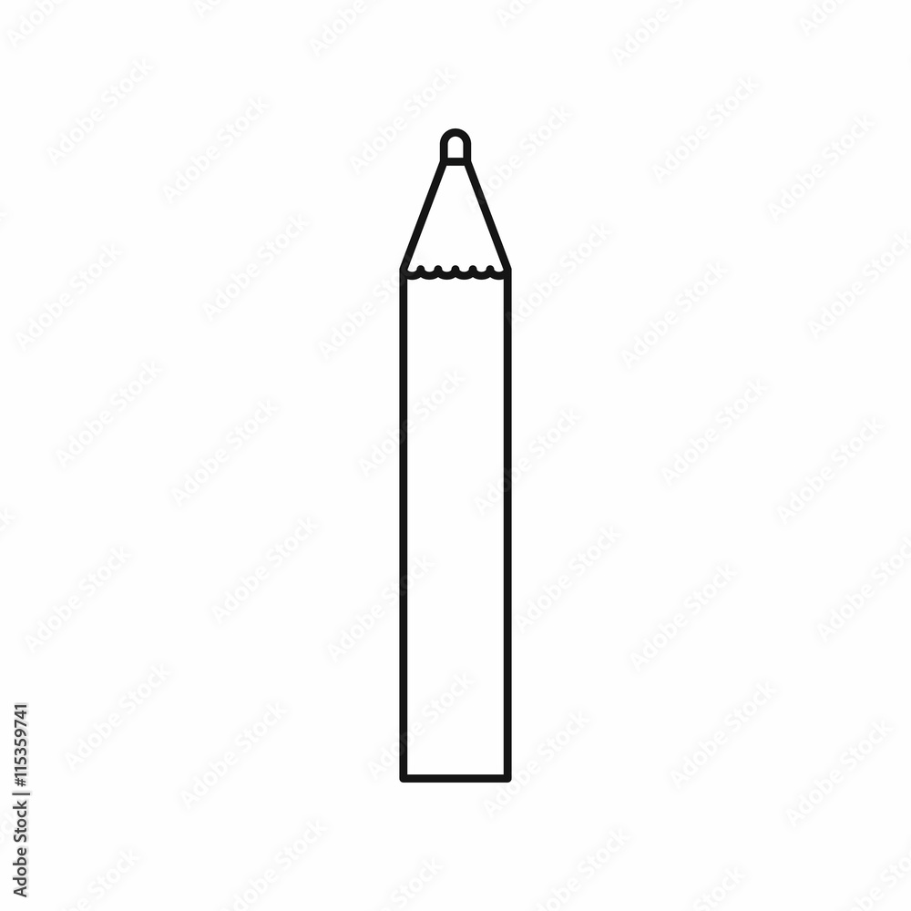 Pencil icon in outline style isolated vector illustration Stock Vector