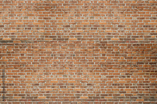 Red vintage old brick wall texture background 
