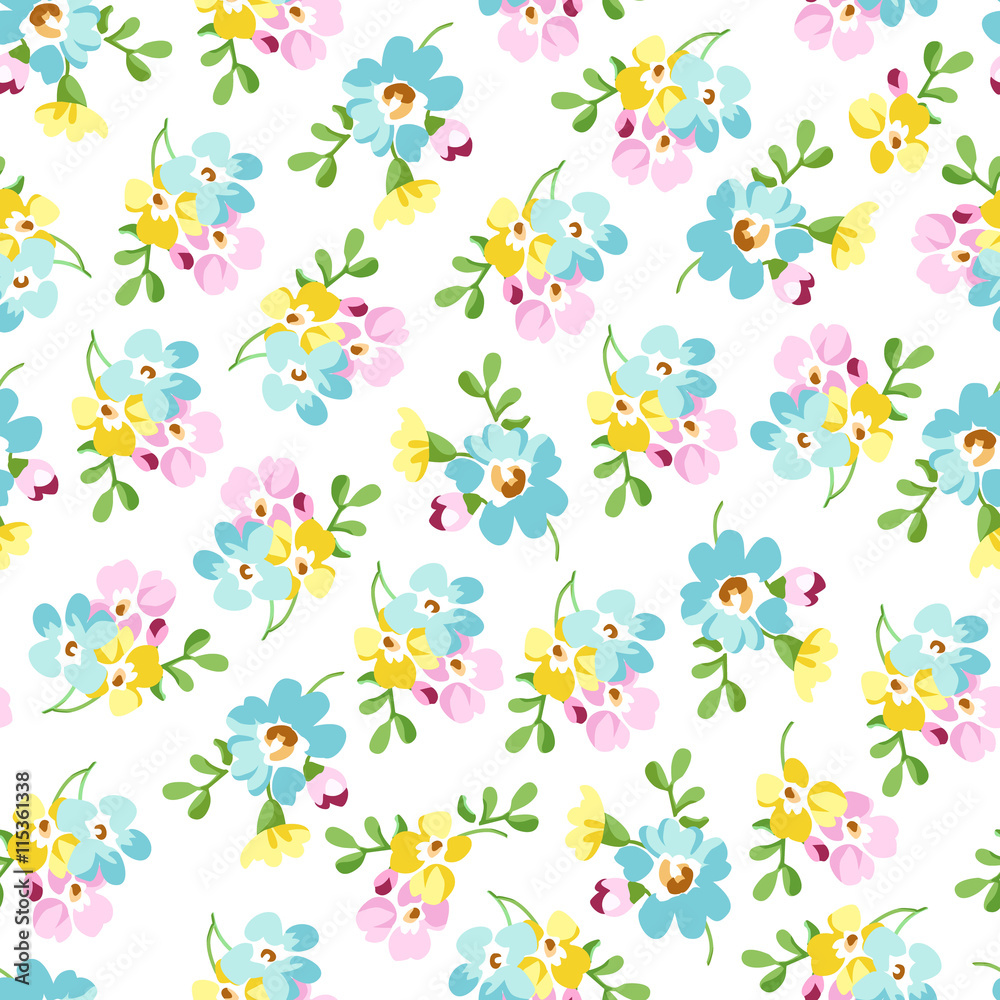 Seamless pattern with small blue flowers, forget-me-not Seamless pattern with small blue flowers, forget-me-not