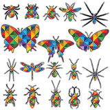 geometric design in Shape insects vector collection. Insect