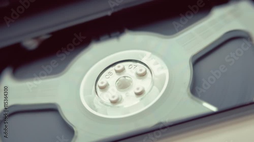 Wallpaper Mural Rotation reels with tape on the video, audio tape recorder / player. Macro Torontodigital.ca